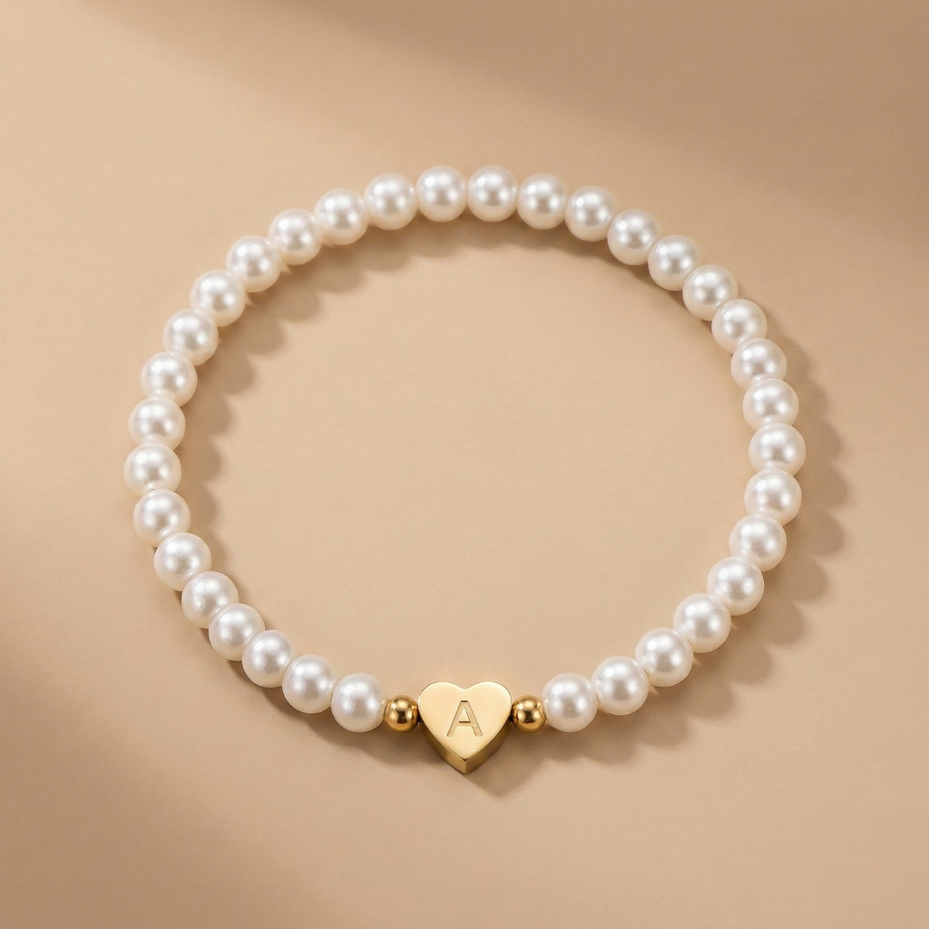 Perla - Perlenarmband mit Initiale