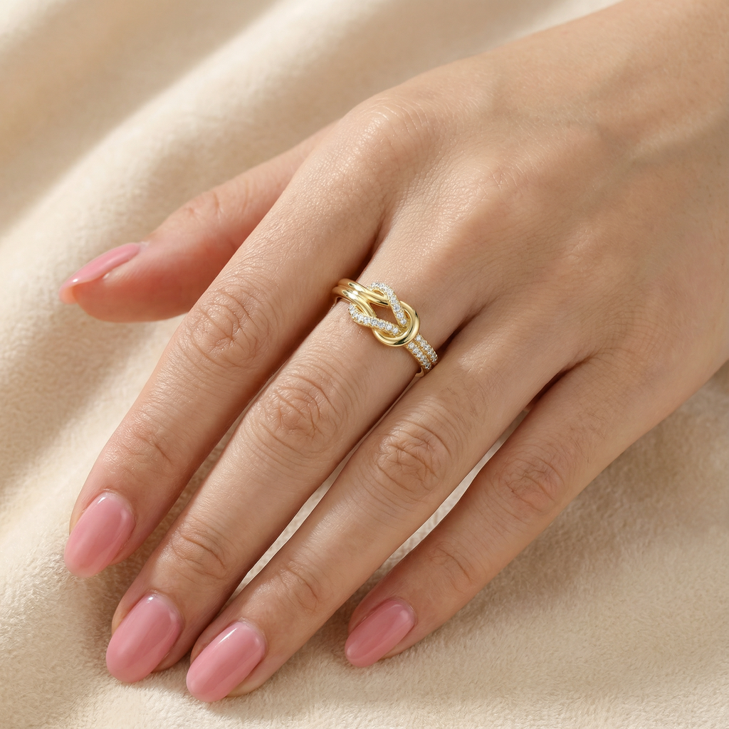 Infinia - Ring mit Liebesknoten 925 Silber
