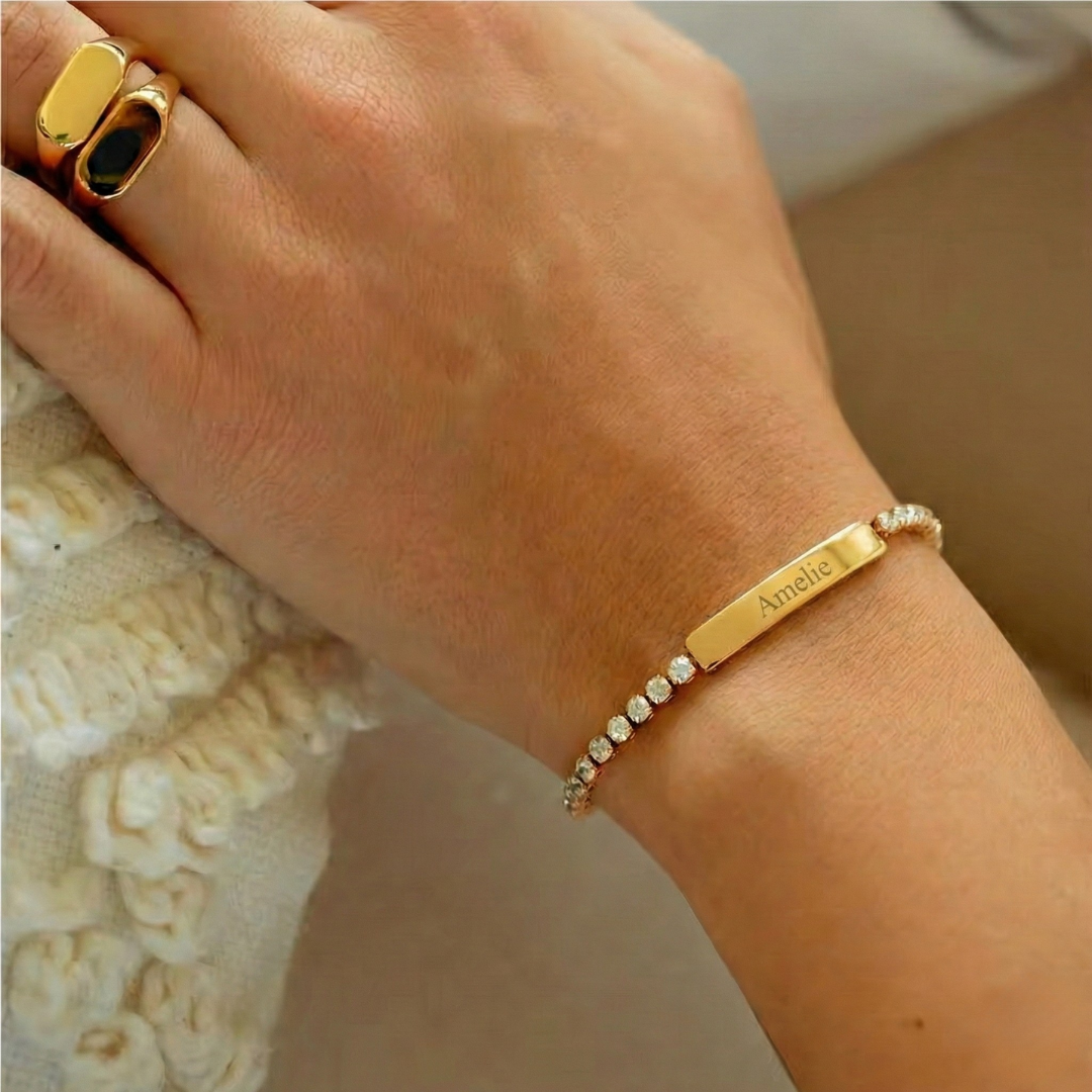 Twin -  Tennisarmbänder mit Gravur