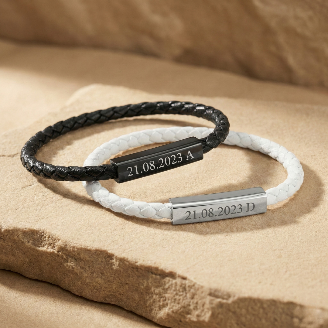 Magnetische Partnerarmbänder mit Gravur