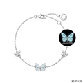 Leuchtende Schmetterling Armkette 925 Silber
