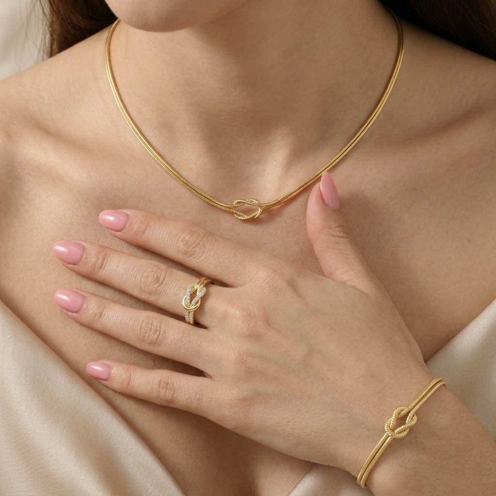 Infinia - Ring mit Liebesknoten 925 Silber