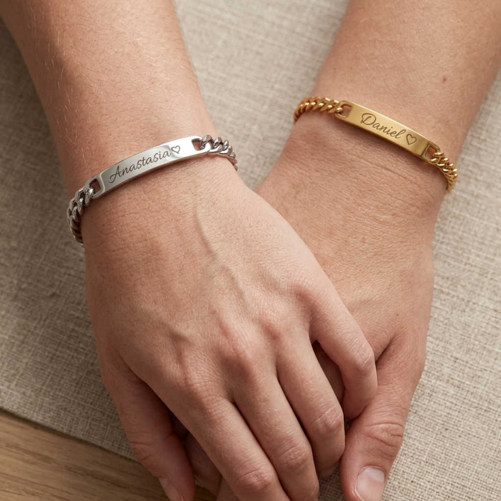 Partnerarmbänder mit Gravur