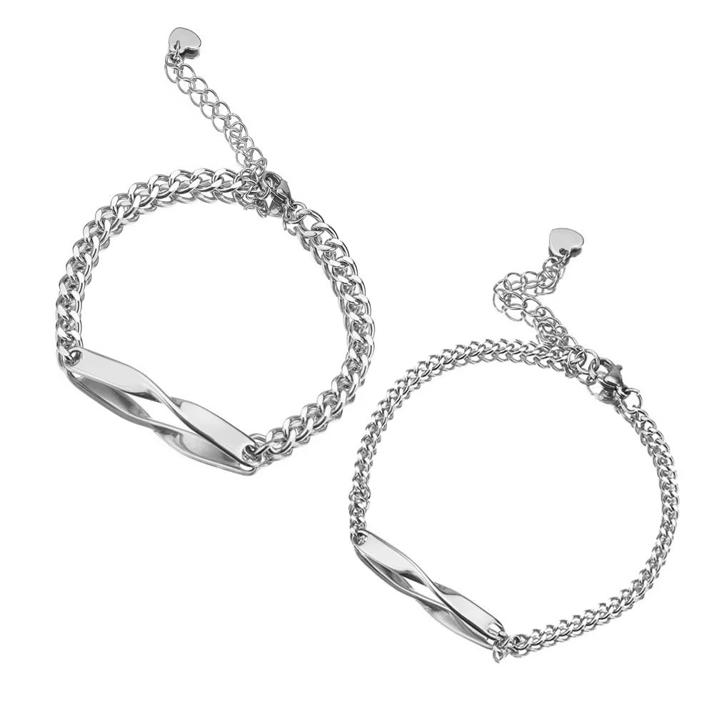 Infinity Duo - Partnerarmbänder mit Gravur