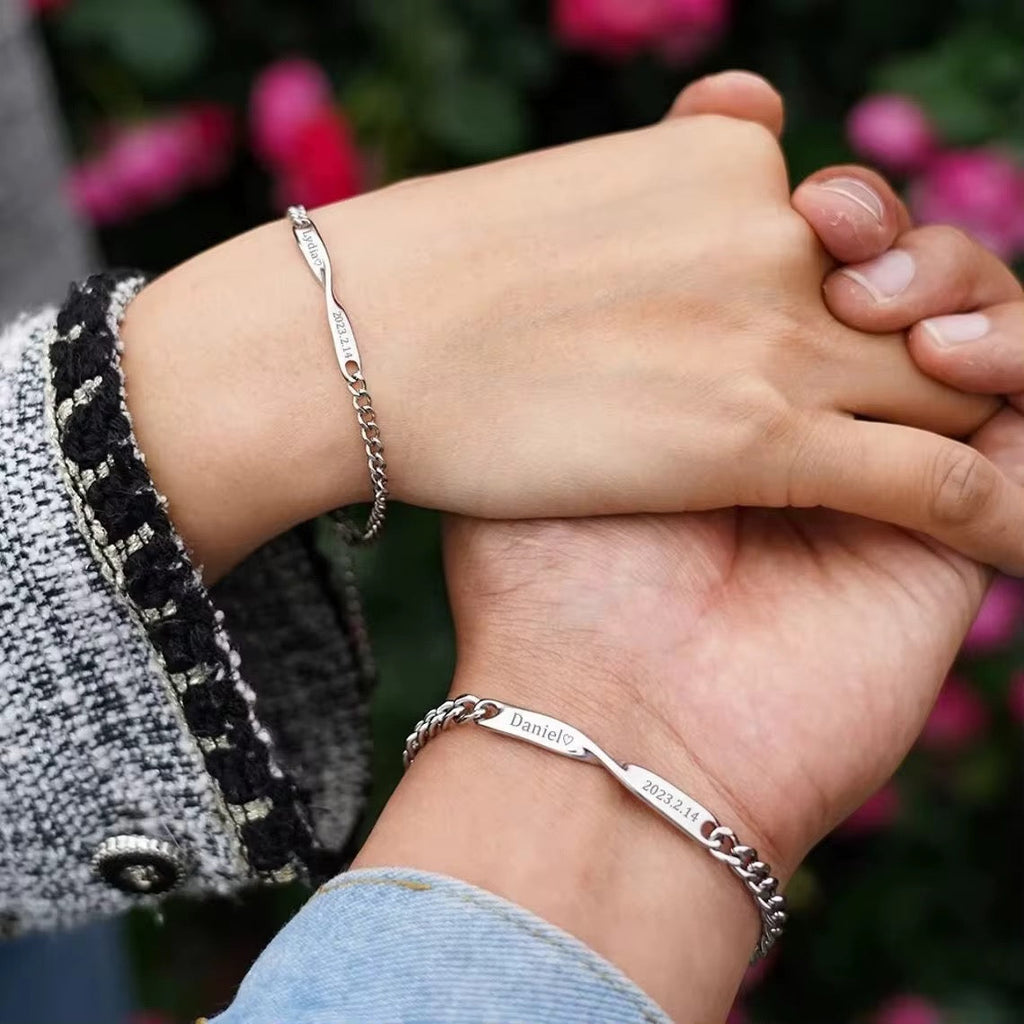 Infinity Duo - Partnerarmbänder mit Gravur