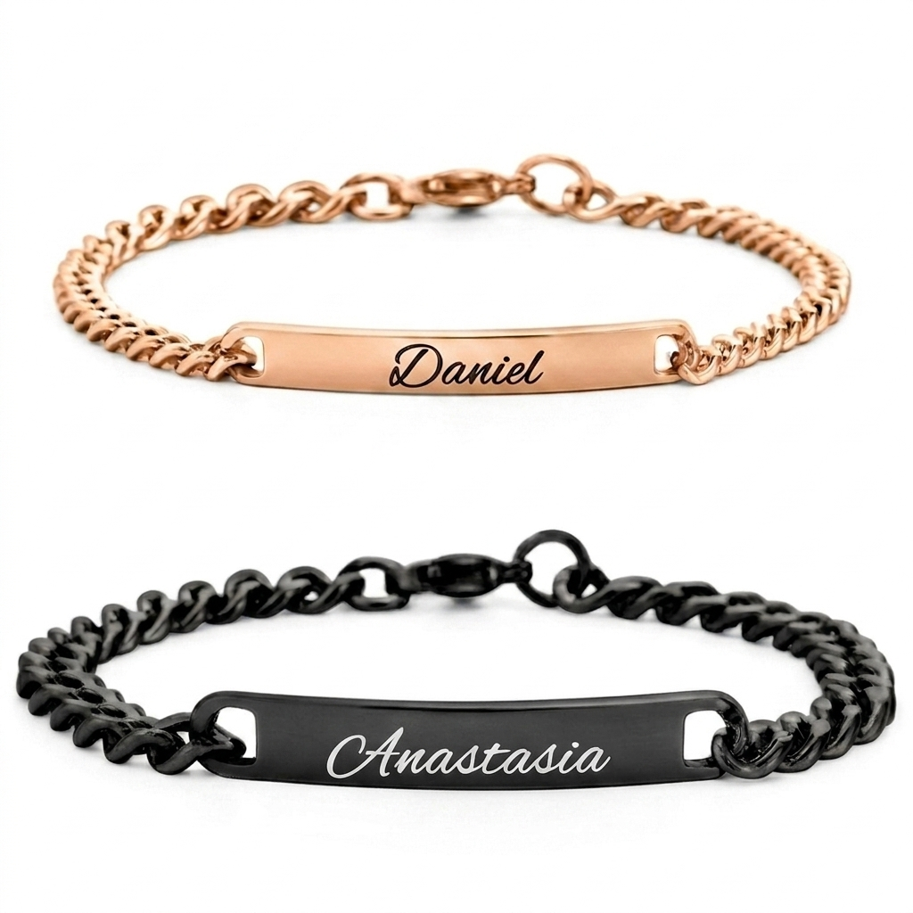 Partnerarmbänder mit Gravur